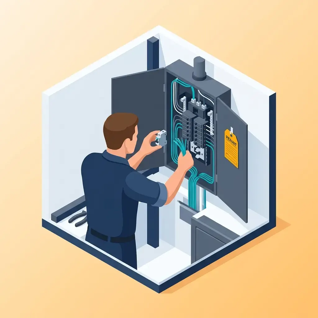 Permit and electrical work