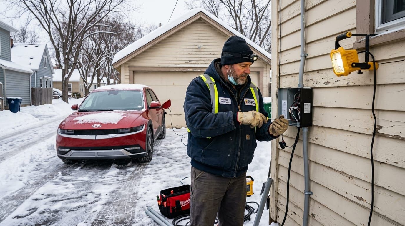 EV charger installation in Lauderdale, MN