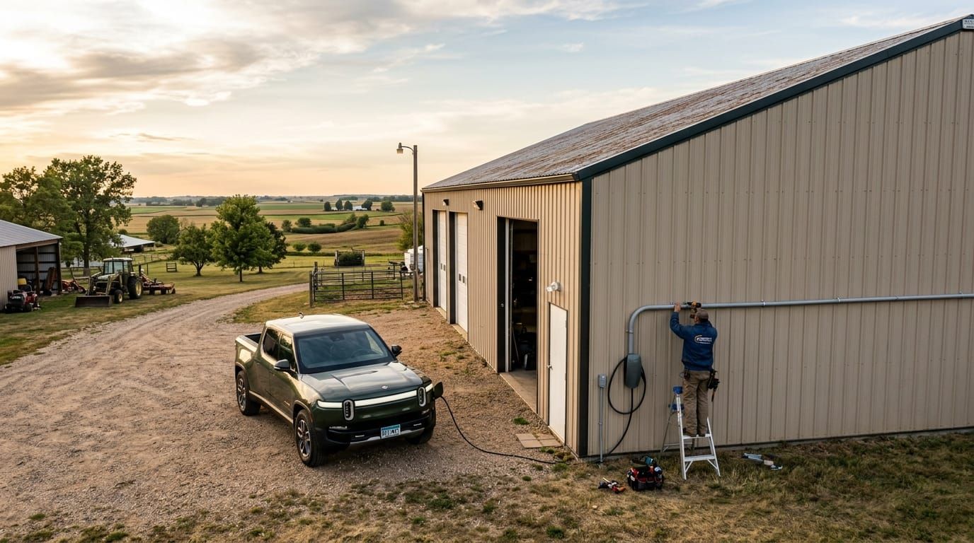 EV charger installation in Coates, MN